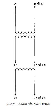有(yǒu)兩箇(ge)二次繞組的(de)單(dan)相電(dian)壓互感器(qi)