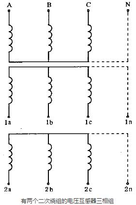 　有(yǒu)兩箇(ge)二次繞組的(de)電(dian)壓互感器(qi)三相組